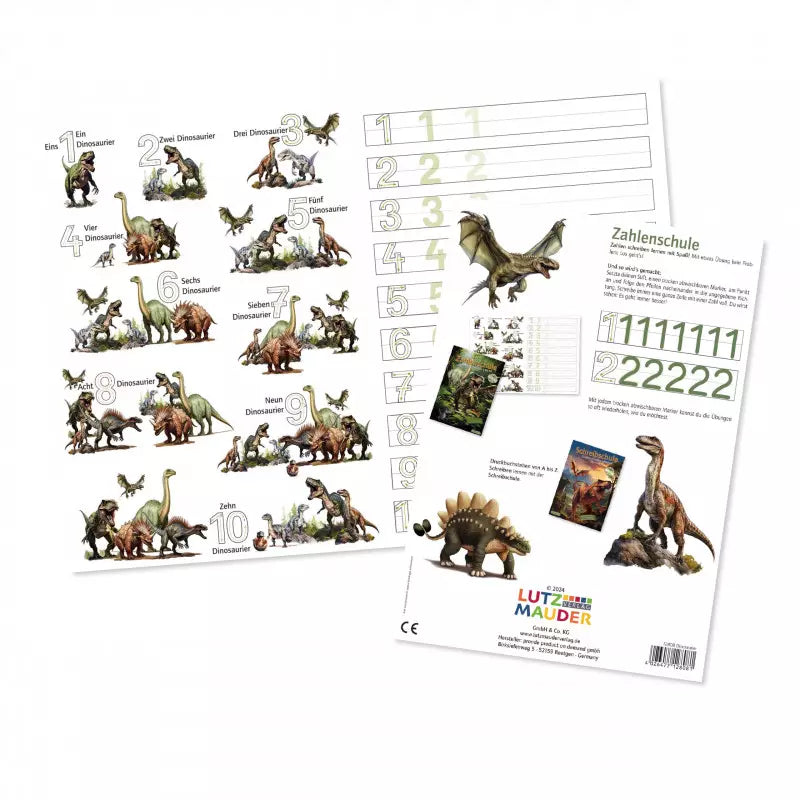 Zahlenschule Dinosaurier
