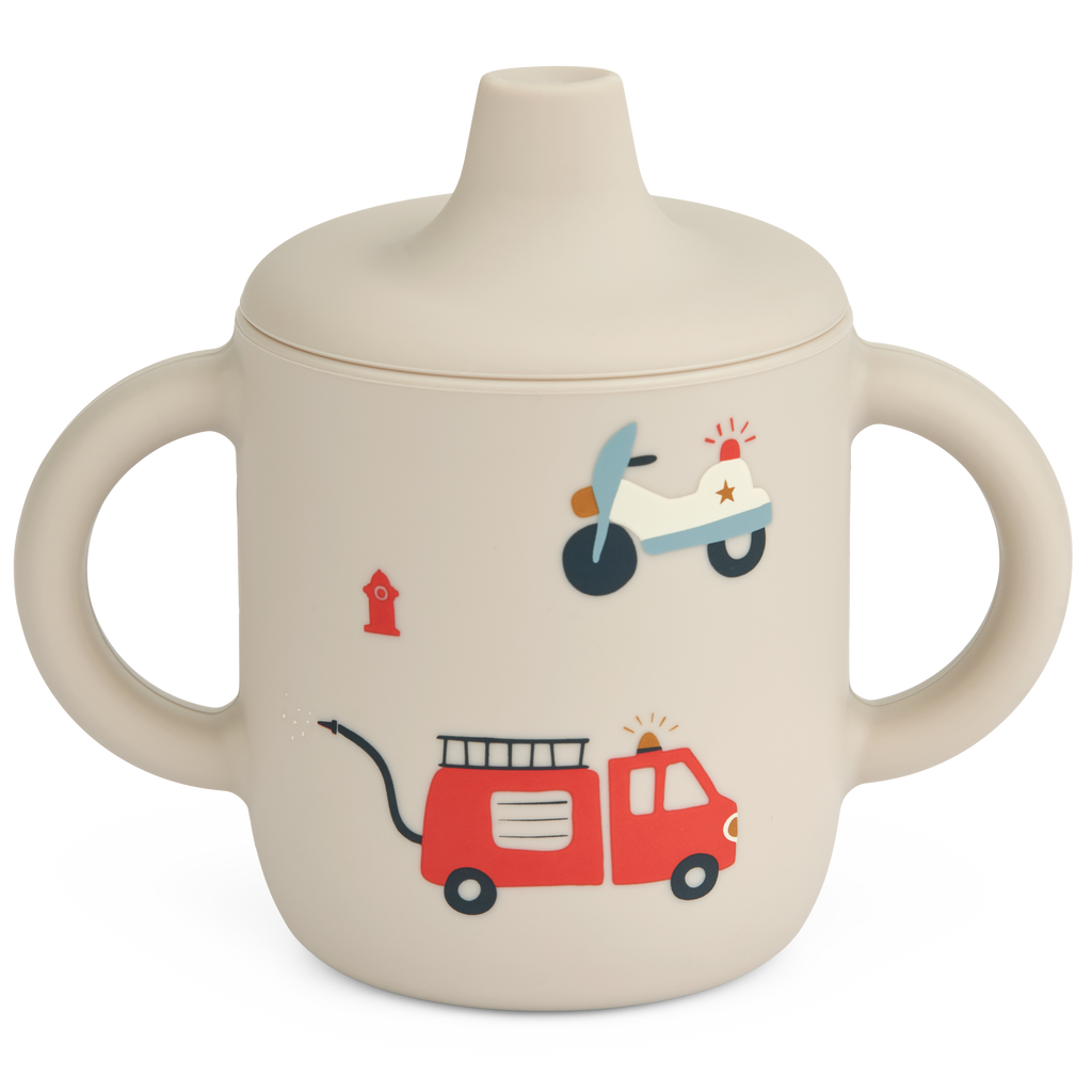 Schnabeltasse aus Silikon / Trinklerntasse mit Griffen