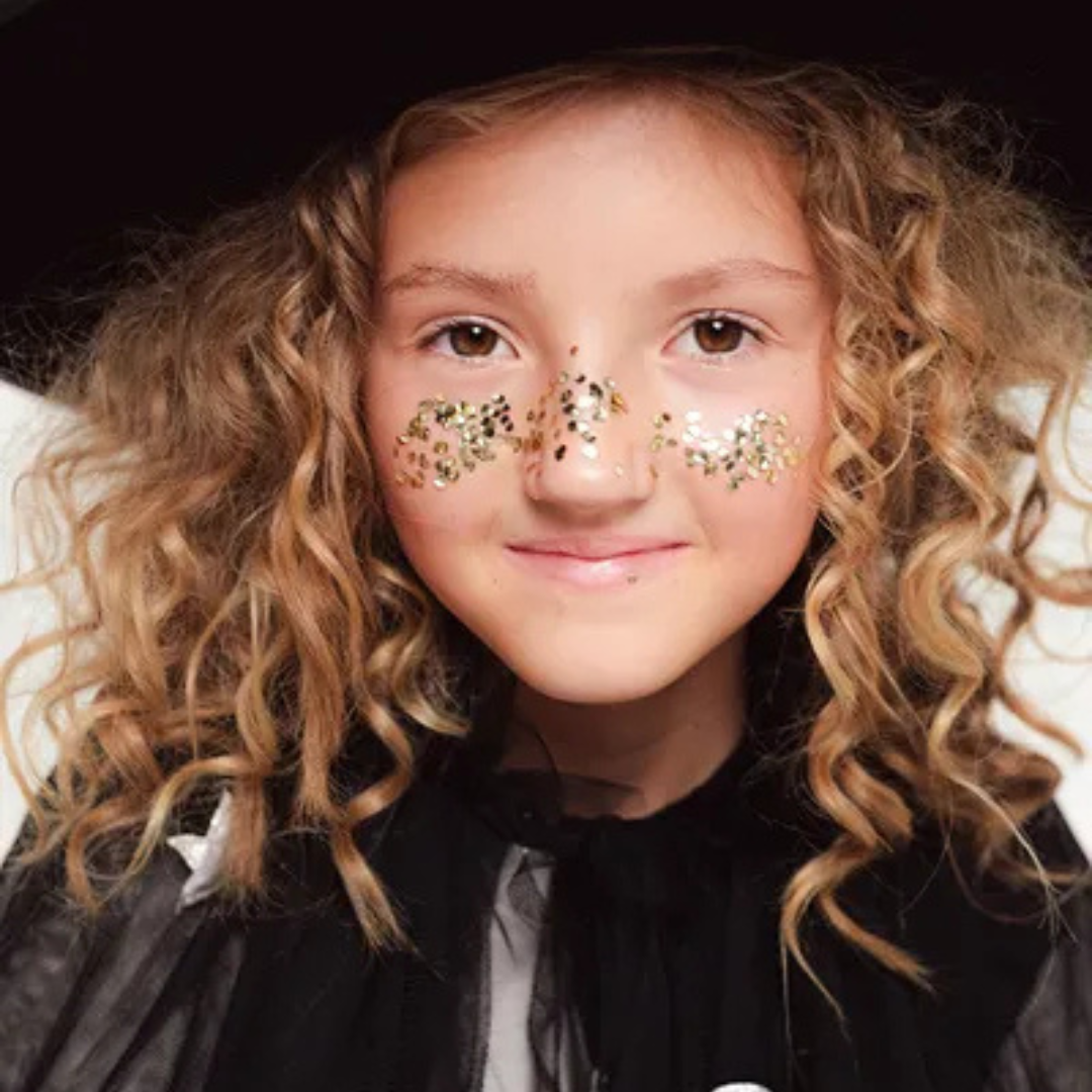 Glitzersteine für das Gesicht, Gold - Gesichtssommersprossen