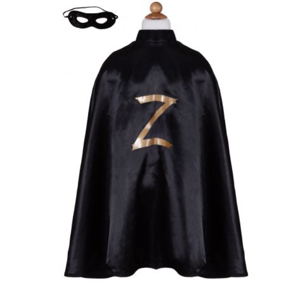 Zorro Kostüm / Zorro Umhang mit passender Augenmaske - Great Pretenders