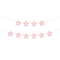 Baby Shower Girlande, Rosa, Deko Set Baby Party