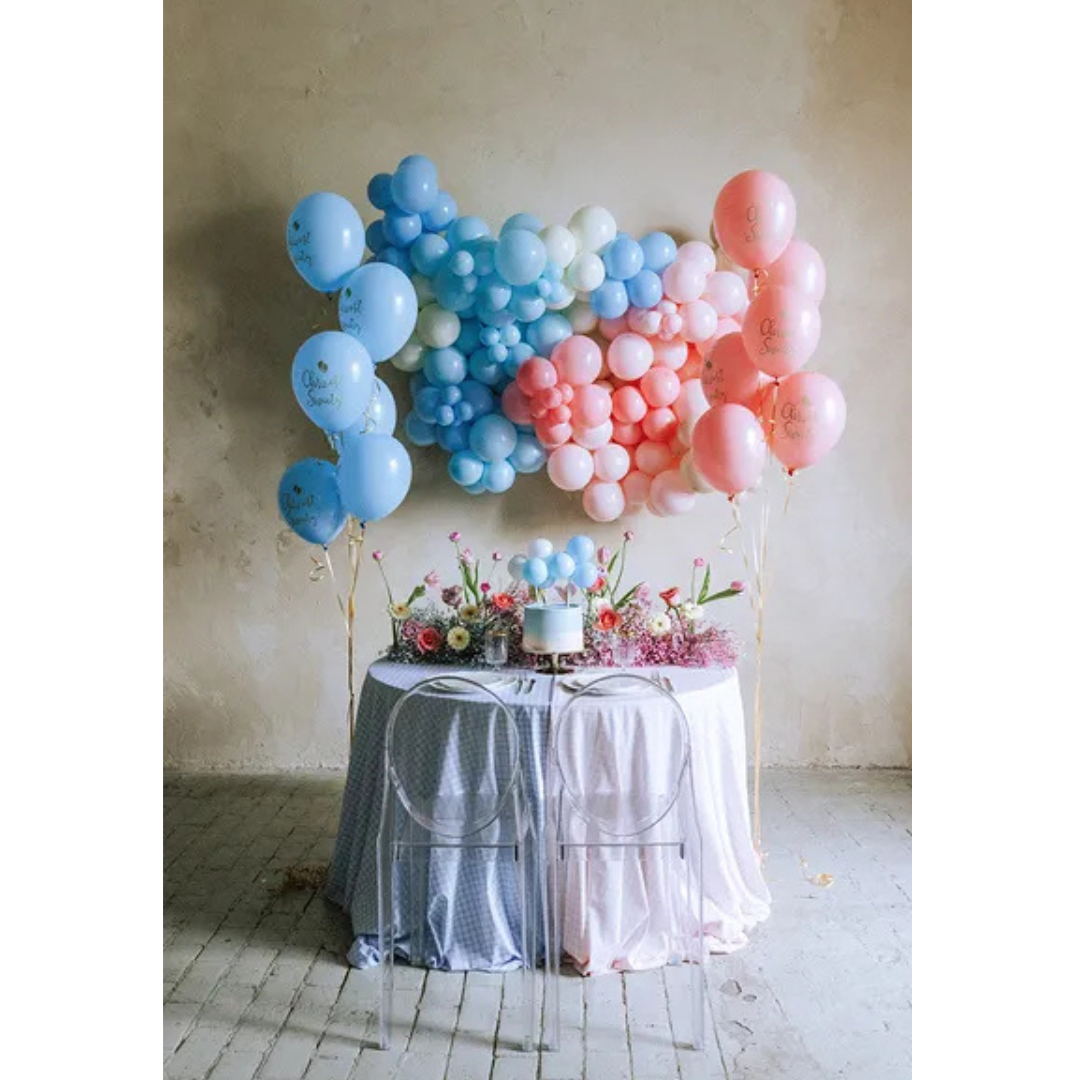 Blauer Ballon-Topper für Kuchen und Torten - Partydekoration