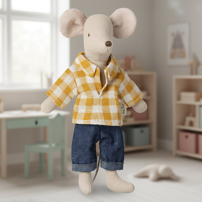 Maileg Papa Maus - Karohemd / Jeans - Maileg