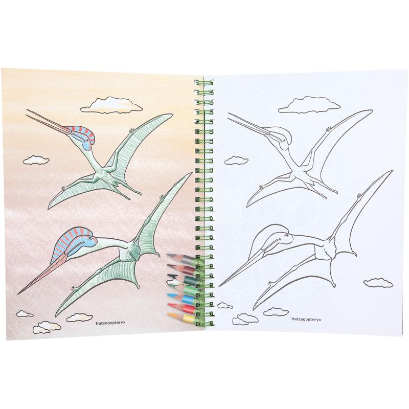 Dino World Malbuch mit Stiften