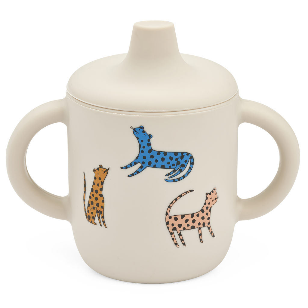 Schnabeltasse aus Silikon / Trinklerntasse mit Griffen