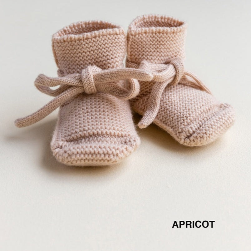 HVID Erste Schuhe zum Binden - Merinowolle Strick Booties (0-9M)
