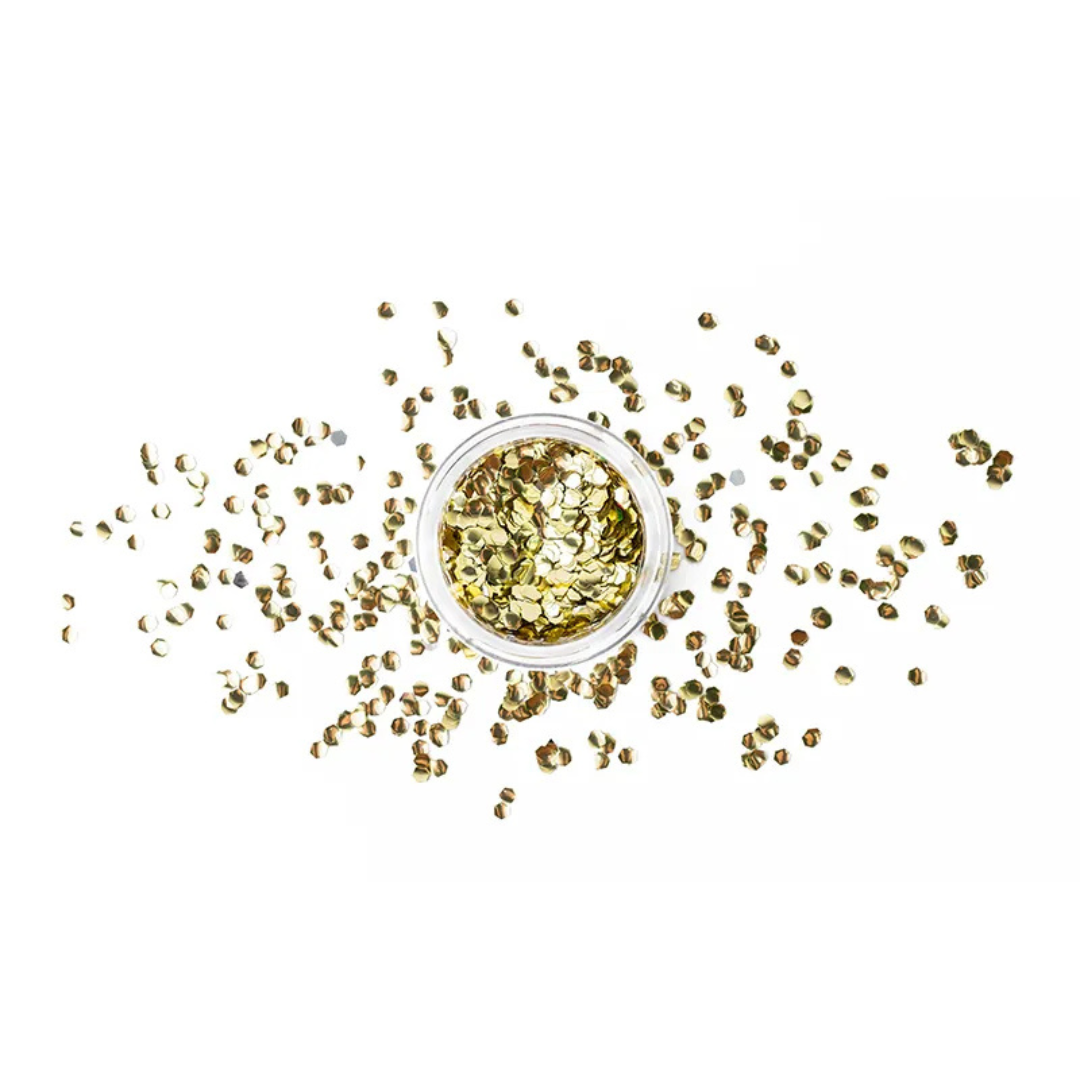Glitzersteine für das Gesicht, Gold - Gesichtssommersprossen