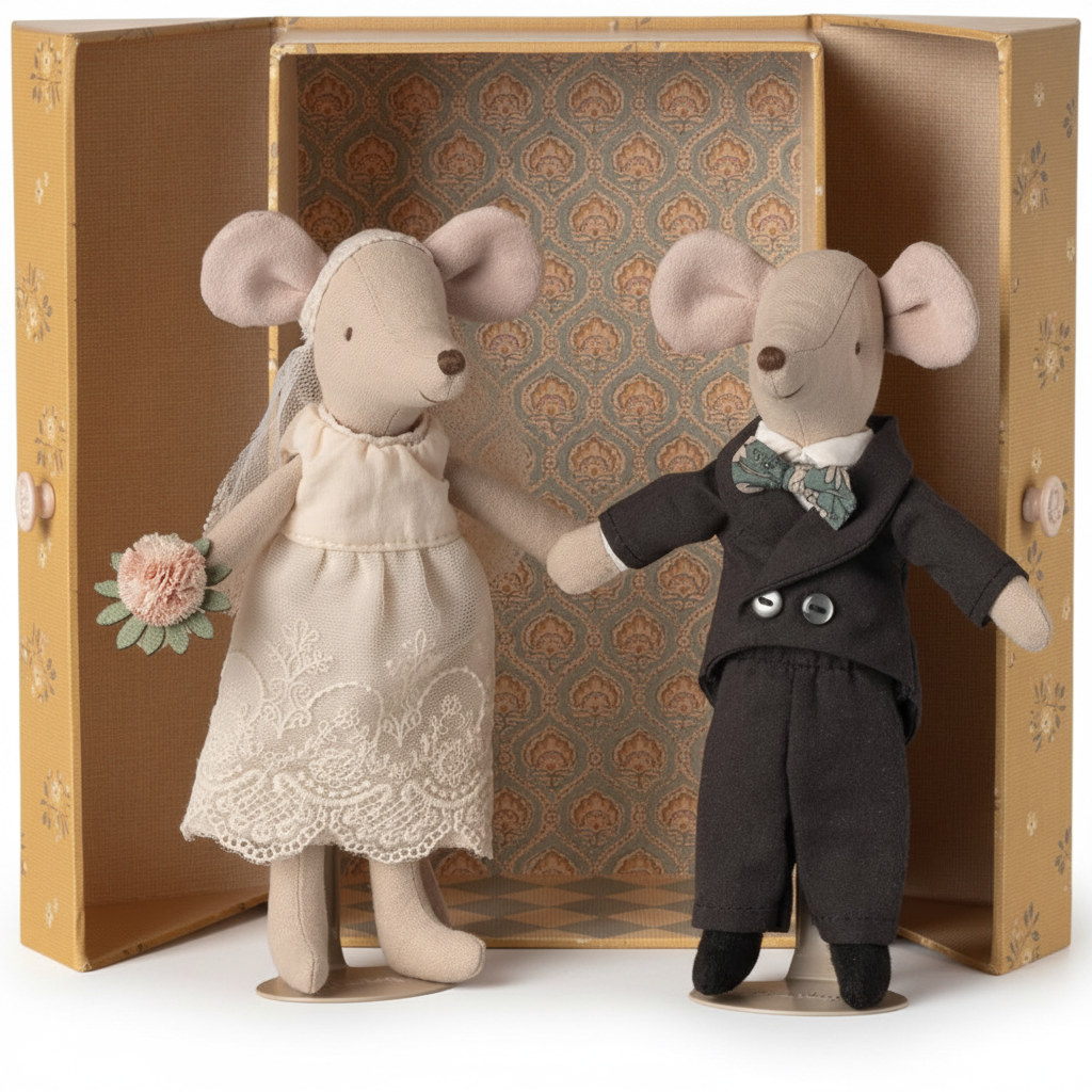 Hochzeitsmäuse Maileg in Box - Mama und Papa Maus