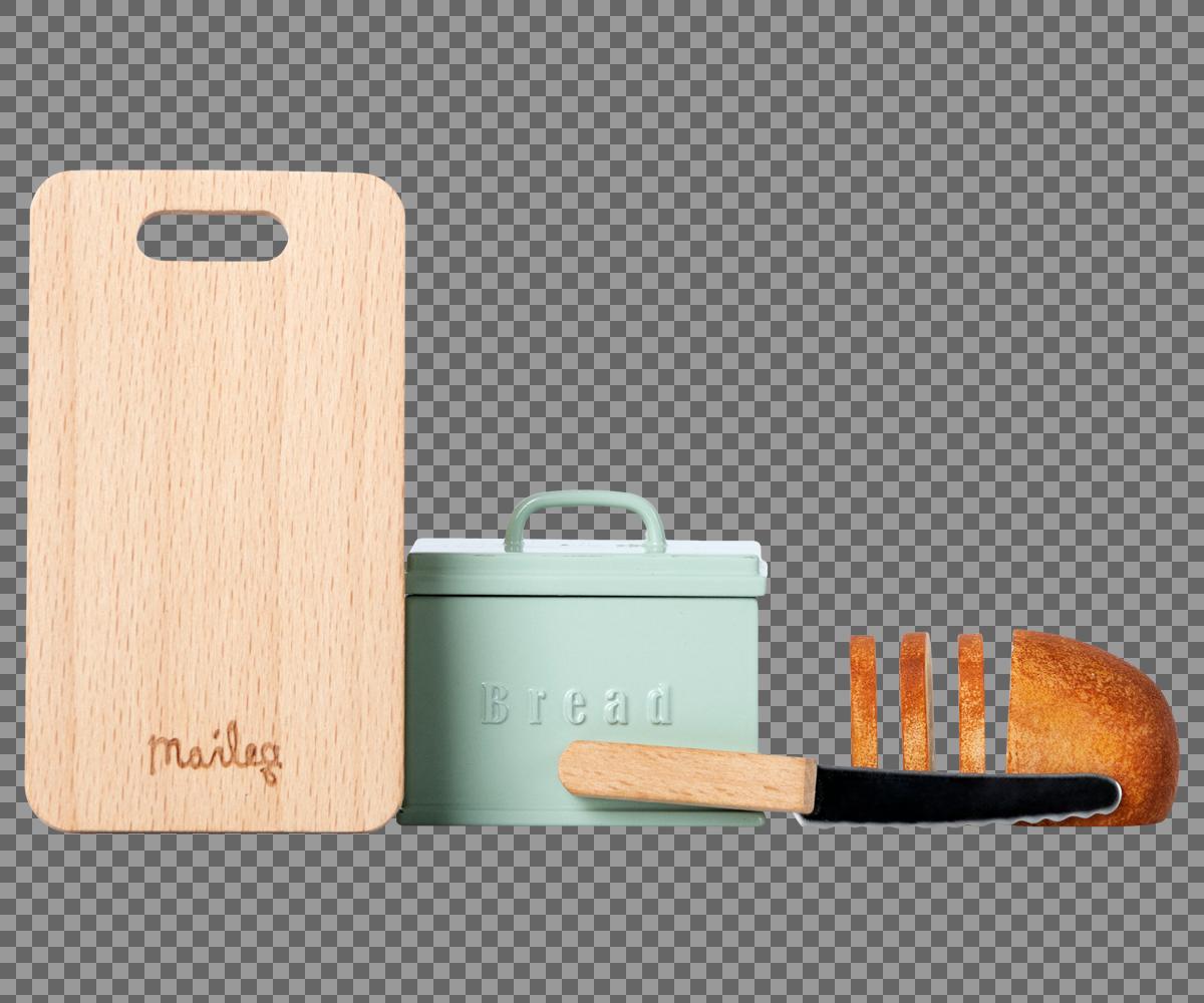 Miniatur Brotbox mit Schneidebrett und Messer - Zubehör Maileg