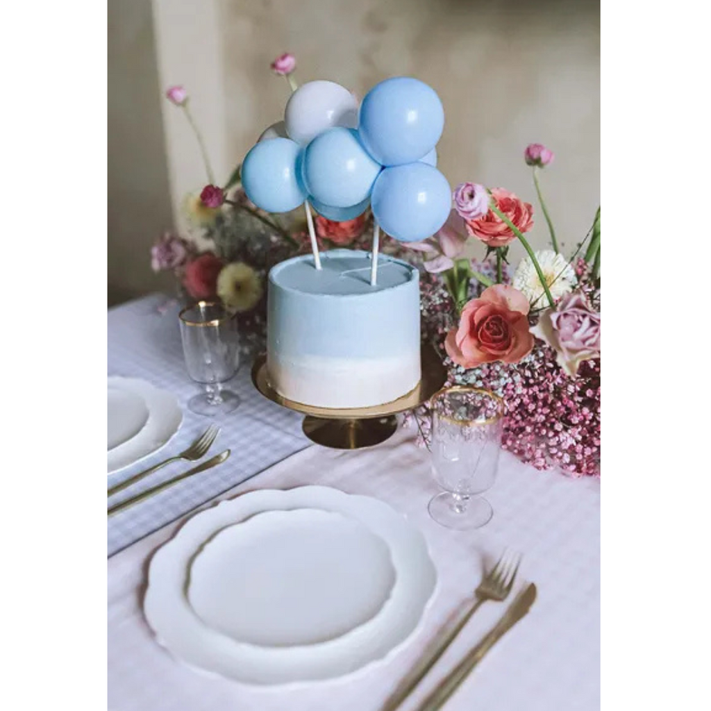 Blauer Ballon-Topper für Kuchen und Torten - Partydekoration