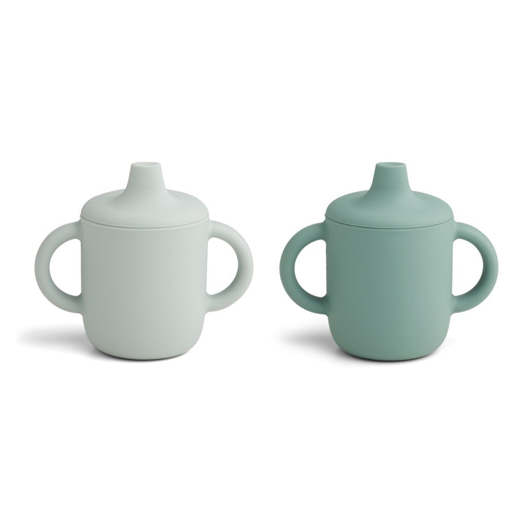 Schnabeltasse aus Silikon / Trinklerntasse im 2er Pack