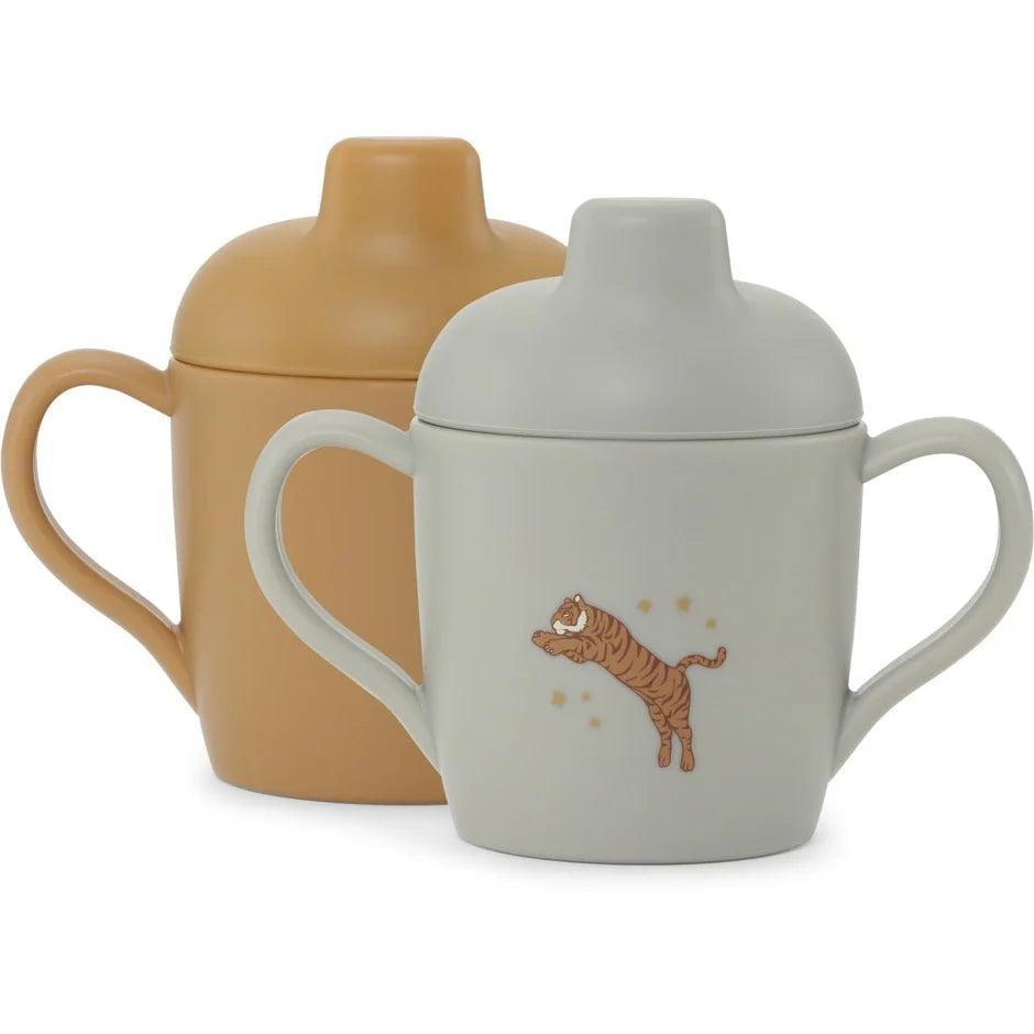 Silikon Schnabeltasse im 2er Set für Kleinkinder, niedliches Design