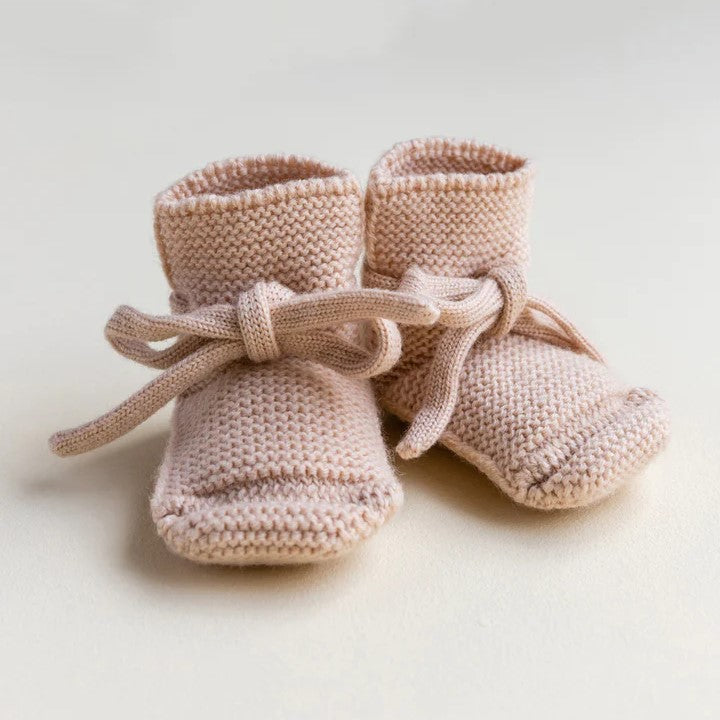HVID Erste Schuhe zum Binden - Merinowolle Strick Booties (9-15M)