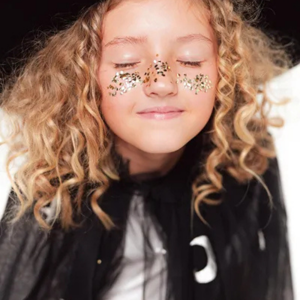 Glitzersteine für das Gesicht, Gold - Gesichtssommersprossen