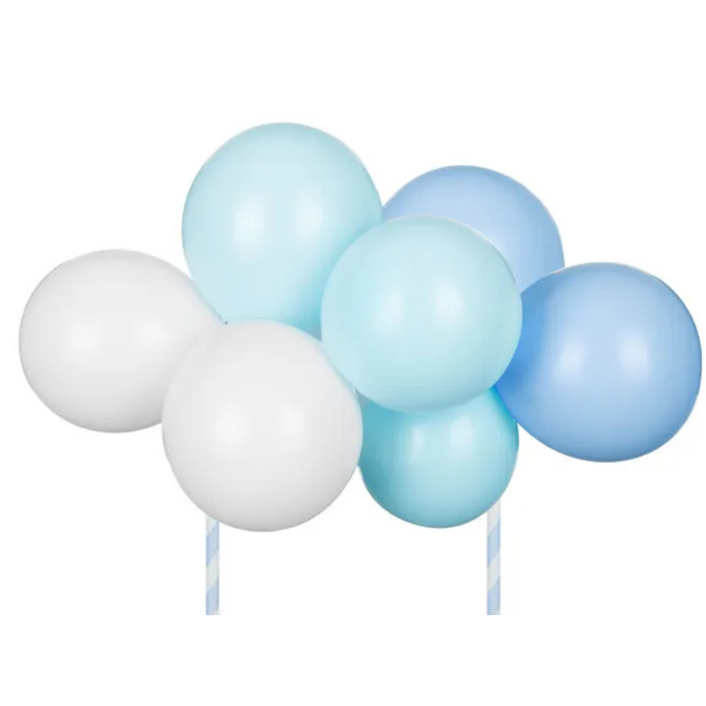 Blauer Ballon-Topper für Kuchen und Torten - Partydekoration