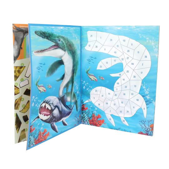 Dino World  Stickerheft - Stickern nach Zahlen