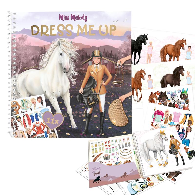 Miss Melody Dress me up Mal- und Stickerbuch