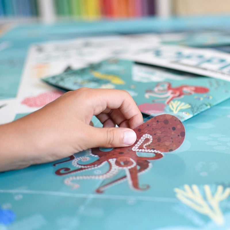 Lernposter mit wiederverwendbaren Stickern - Ozean