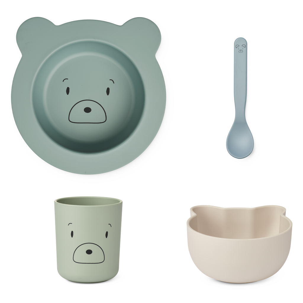 Joana Essens-Set aus Teller, Schüssel, Tasse und Löffel - perfektes Geschenk