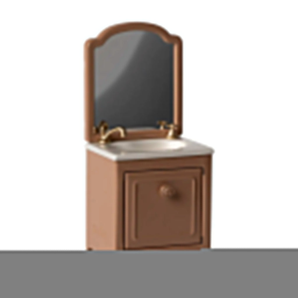 Waschbeckenkommode mit Spiegel - Zubehör Maileg Sink Dresser Dark Powder