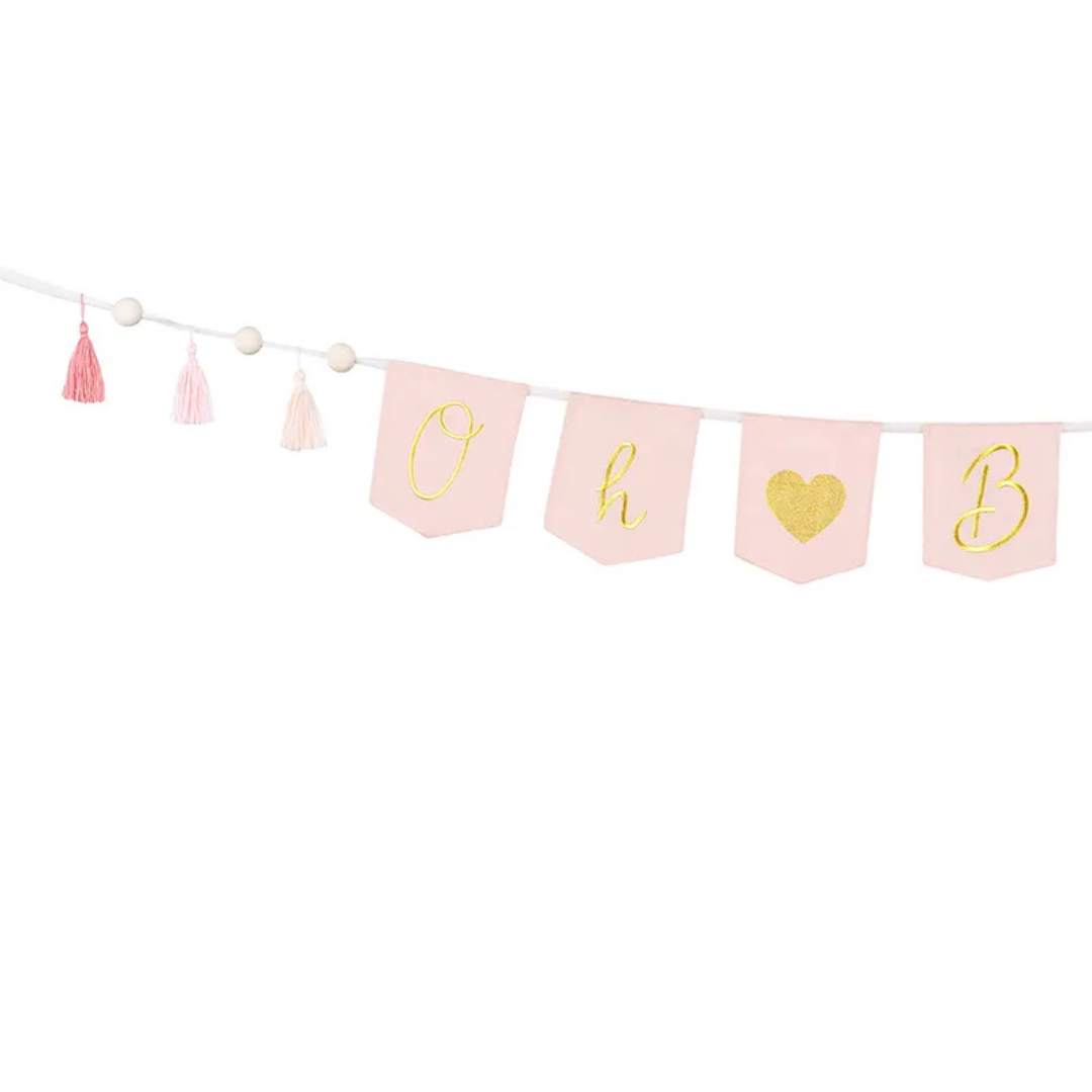 Oh Baby Girlande, Rosa 2,5 Meter lang