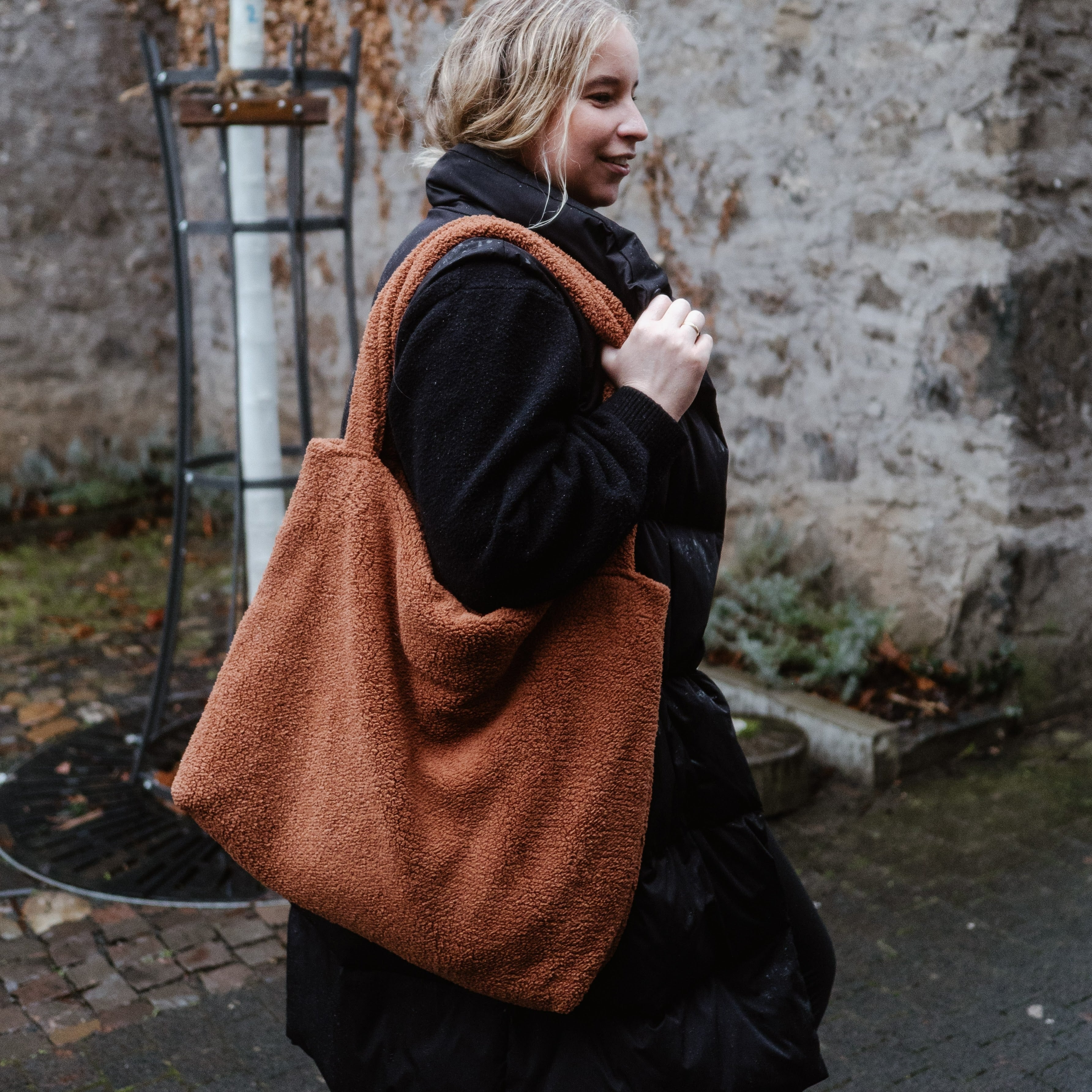 Teddy Mom-Bag mit 5 Fächern und Druckknopf - Handtasche