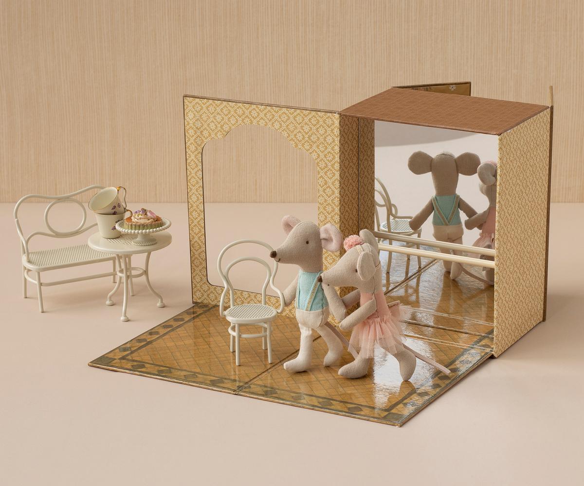 Ballet Mäuse im Tanzstudio - kleiner Bruder & Schwester Maus Maileg