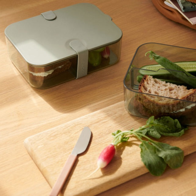 Carin große transparente Brotdose mit Trennung - in 3 Farben
