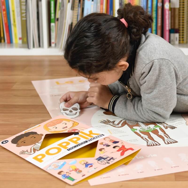 Lernposter mit wiederverwendbaren Stickern - Menschlicher Körper