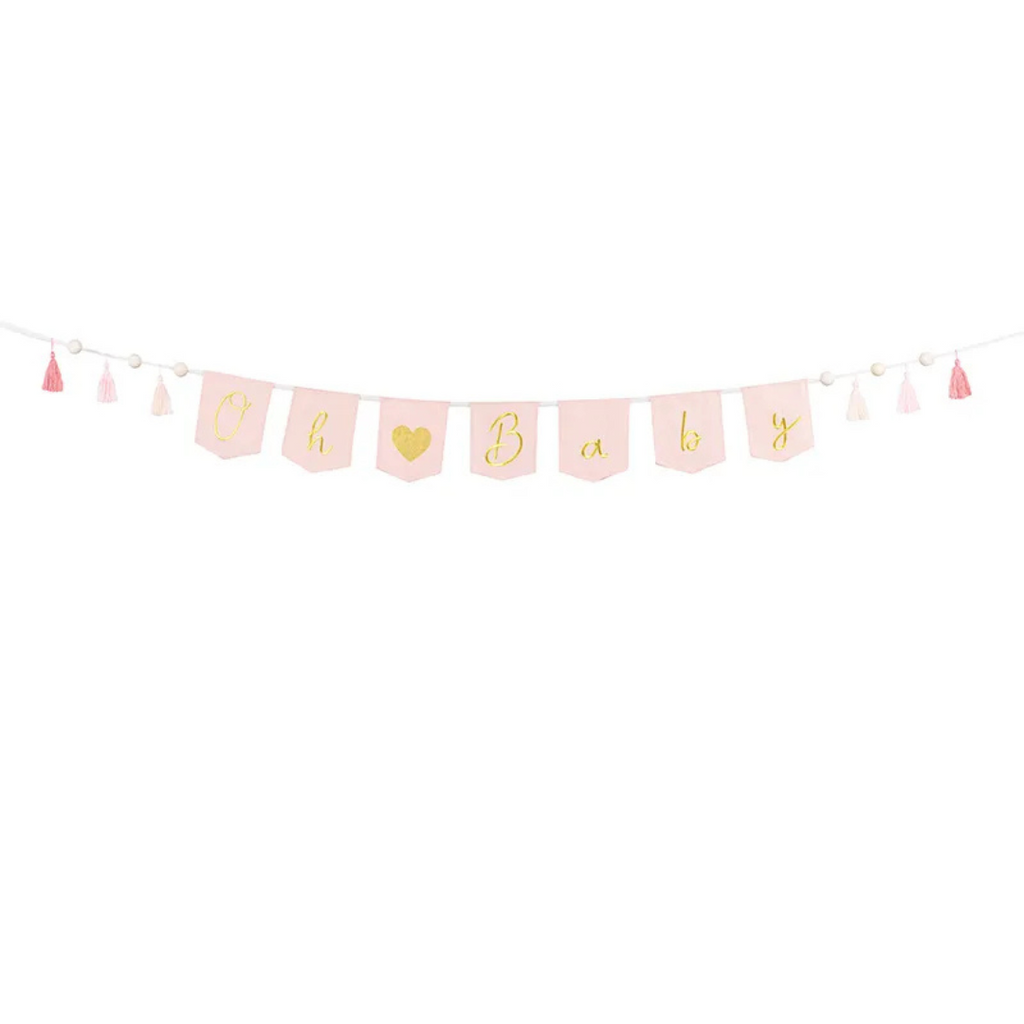 Oh Baby Girlande, Rosa 2,5 Meter lang