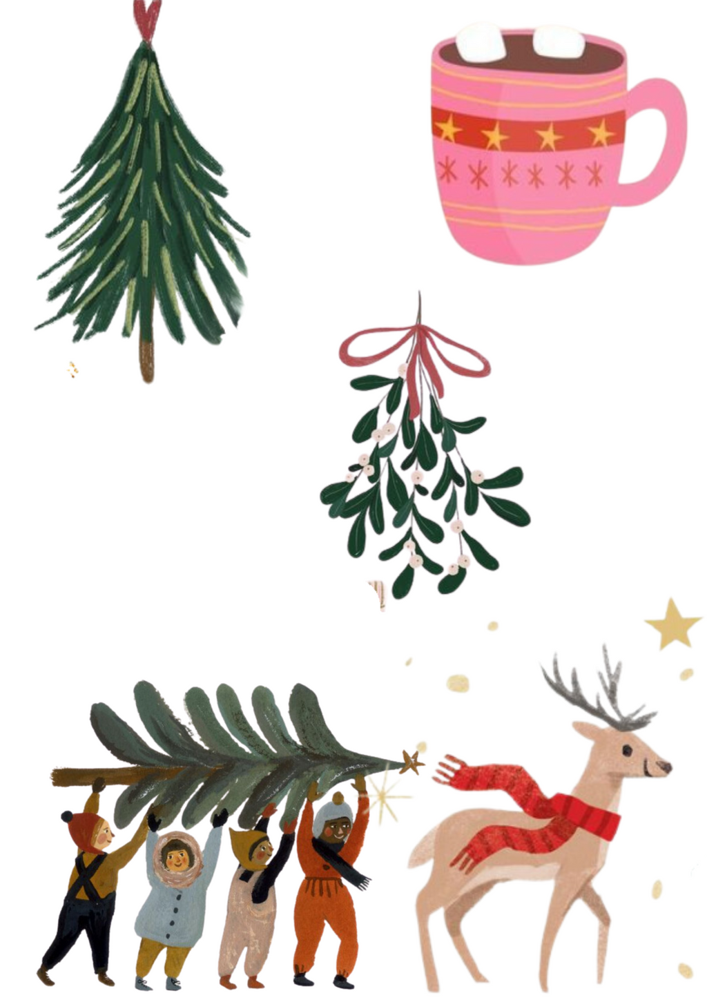 Großer Adventskalender - zum selbst Befüllen mit süßen Motiven
