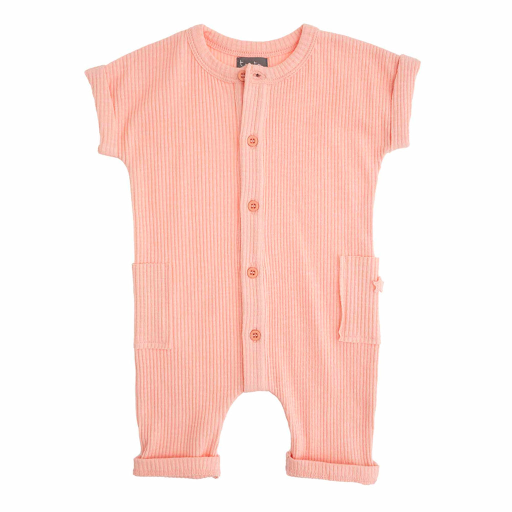 Strampler/ Overall coral/pink - Boho Vintage
