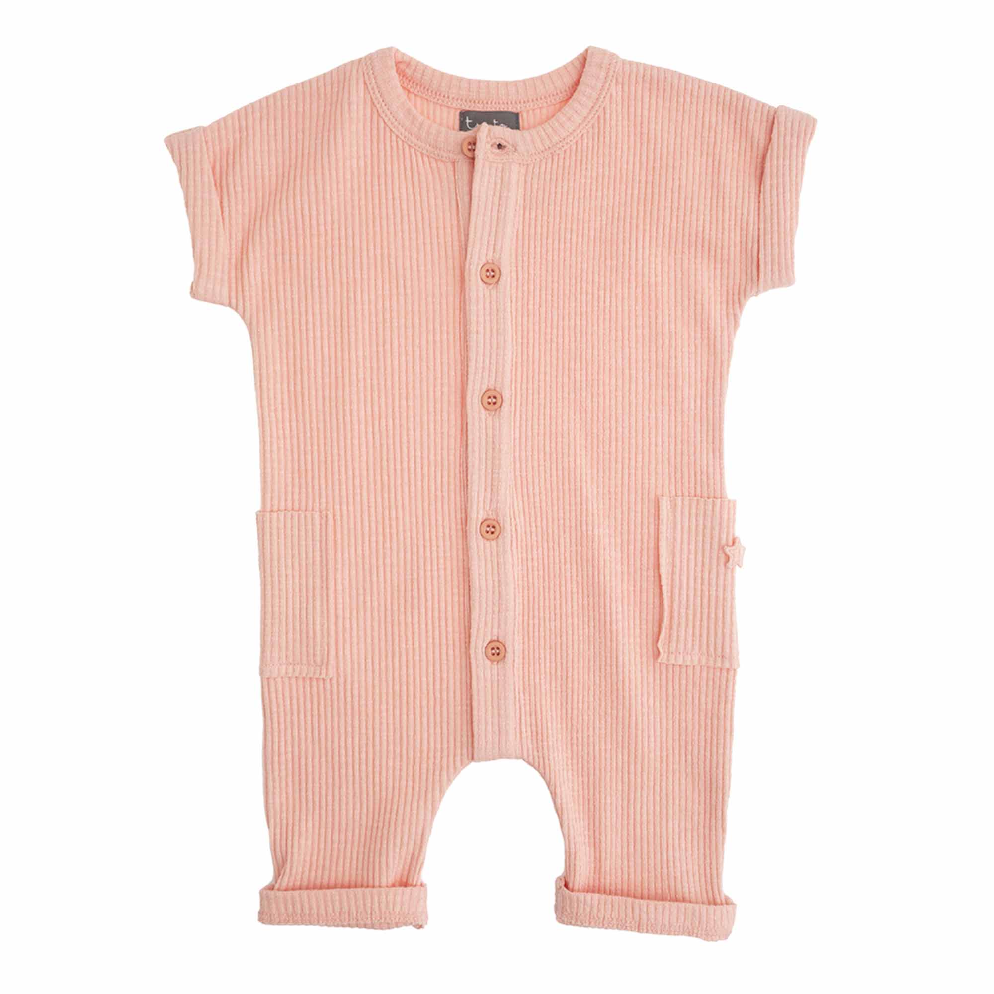 Strampler/ Overall coral/pink - Boho Vintage