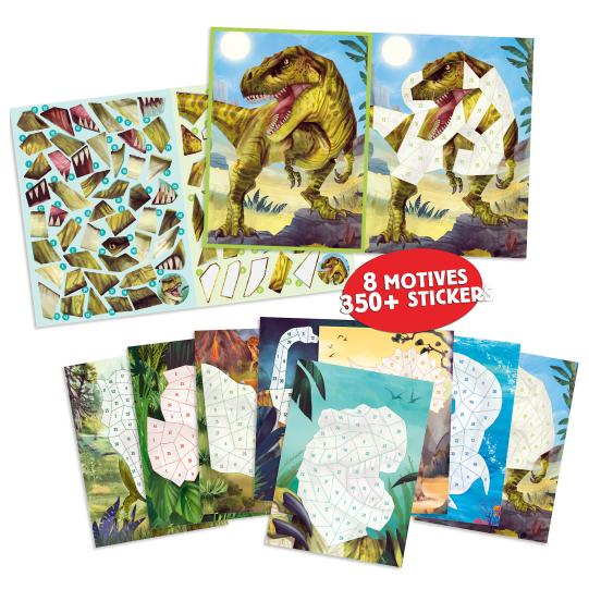 Dino World  Stickerheft - Stickern nach Zahlen