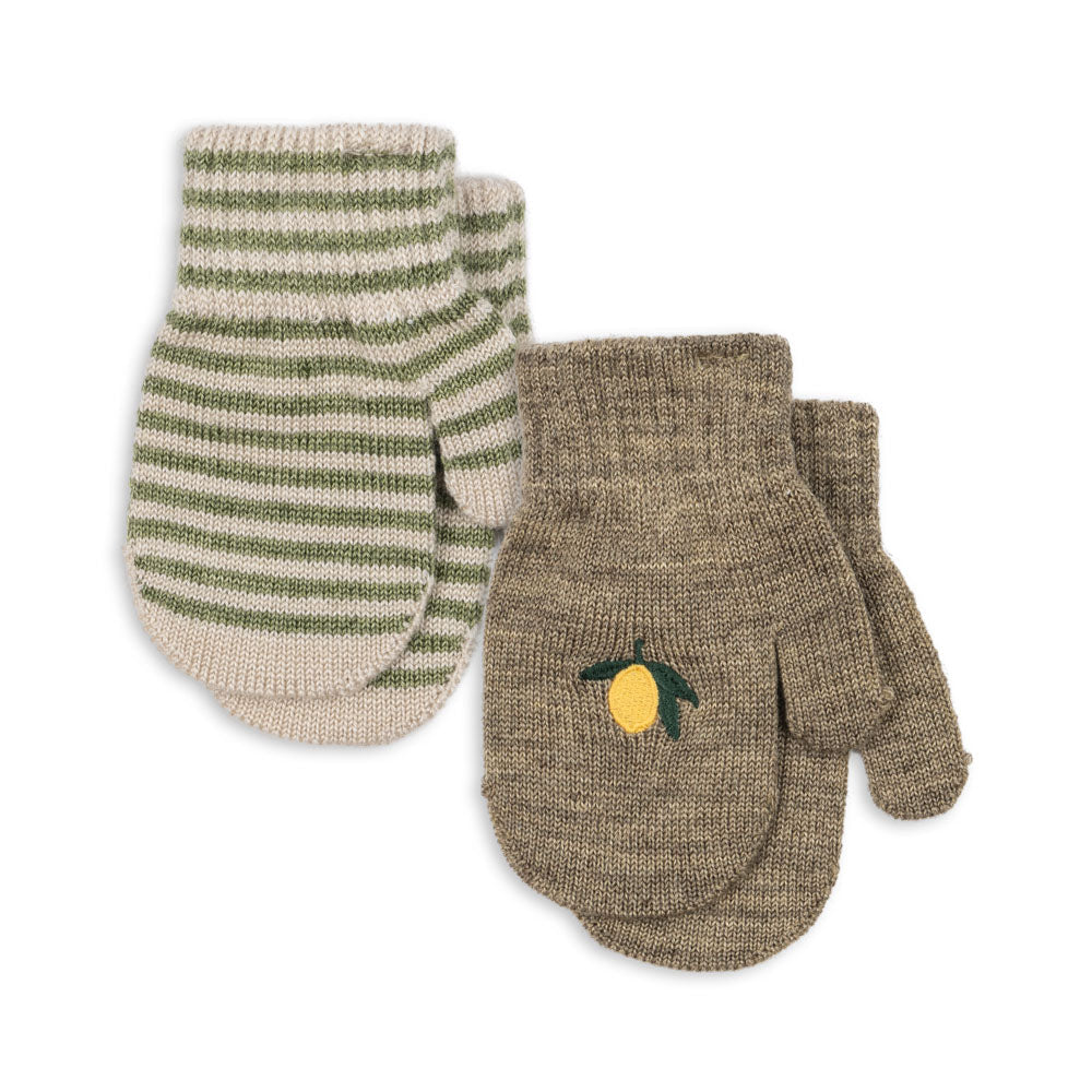 2er Set Fäustlinge Wollhandschuhe Filla