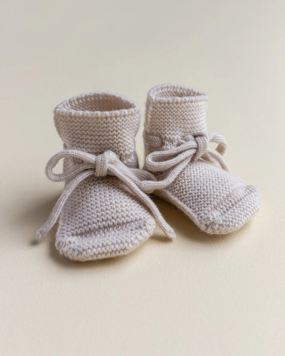 HVID Erste Schuhe zum Binden - Merinowolle Strick Booties (0-9M)