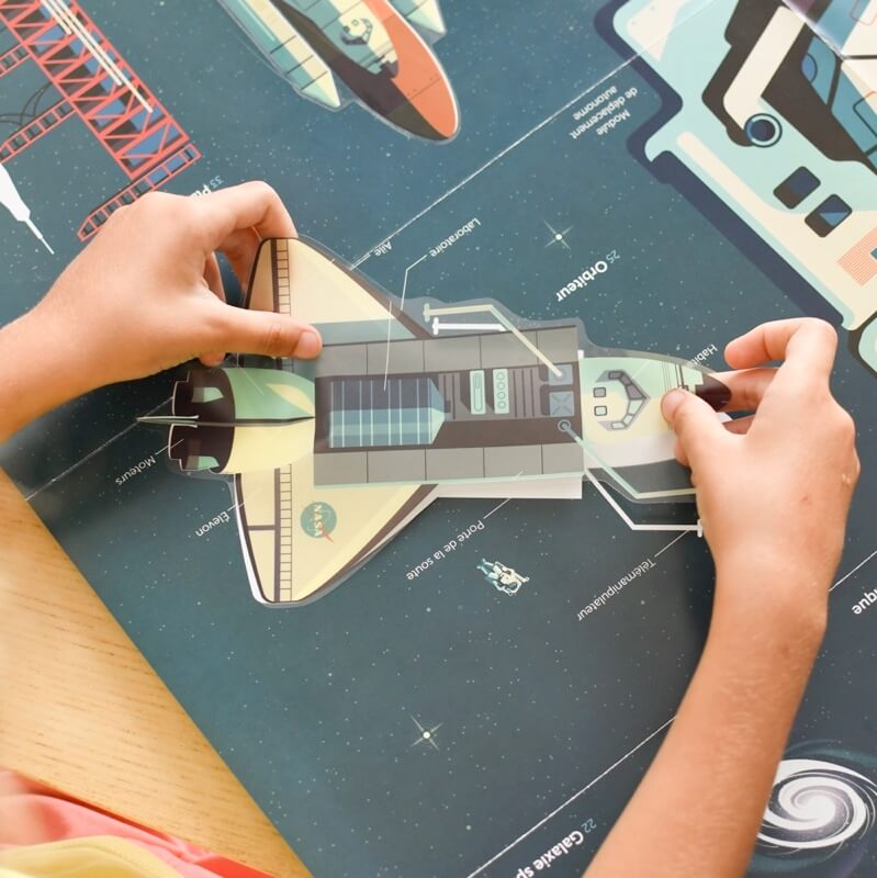 Lernposter mit wiederverwendbaren Stickern - Astronomie